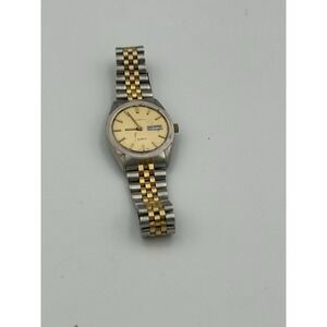 Vtg quartz men's watch No Face Cover Condition Unknown. Steel Band